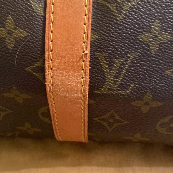 LV MONOGRAM KEEPALL  50 w/ dust bag, luggage tab, lock and key!! - Picture 8 of 11